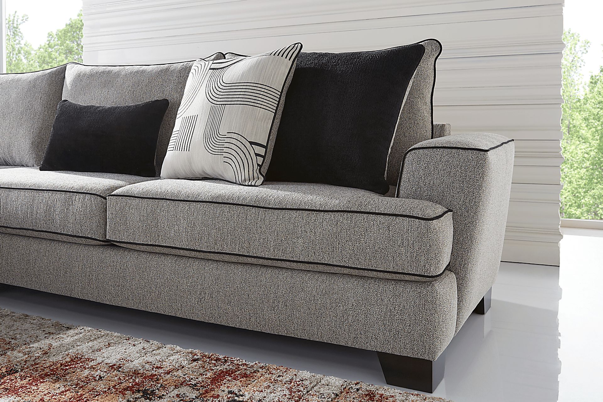 Lansing Lane Gray 2 Pc Sectional - Image 3