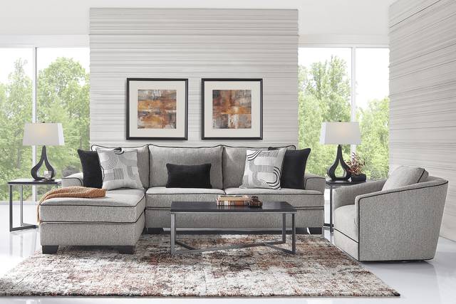 Lansing Lane Gray 2 Pc Sectional - Thumbnail - Image 2