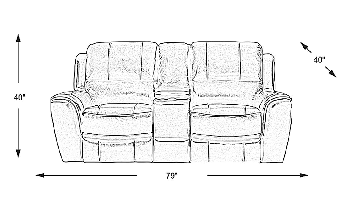 Lanzo Leather Dual Power Reclining Loveseat