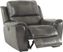 Lanzo Gray Leather 8 Pc Living Room with Reclining Sofa