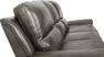 Lanzo Gray Leather 3 Pc Living Room with Reclining Sofa