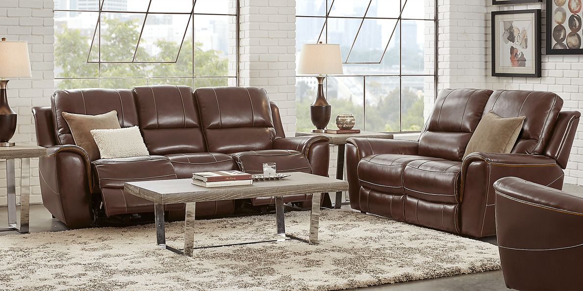 Lanzo 3 Pc Leather Non-Power Reclining Classic Living Room