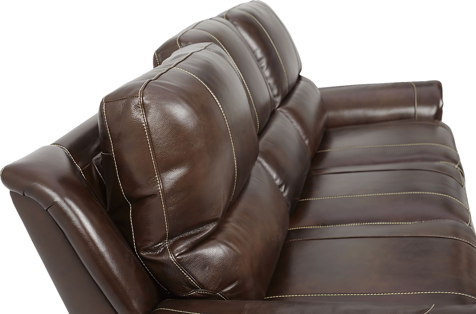 Lanzo Merlot Leather Dual Power Reclining Sofa - Image 5