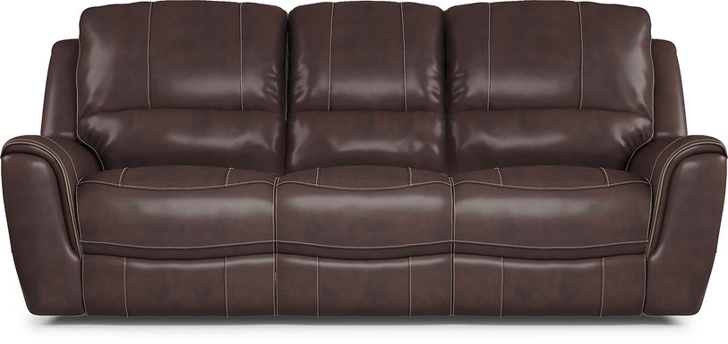 Lanzo Leather Dual Power Reclining Sofa