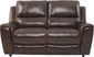 Lanzo Leather Stationary Loveseat