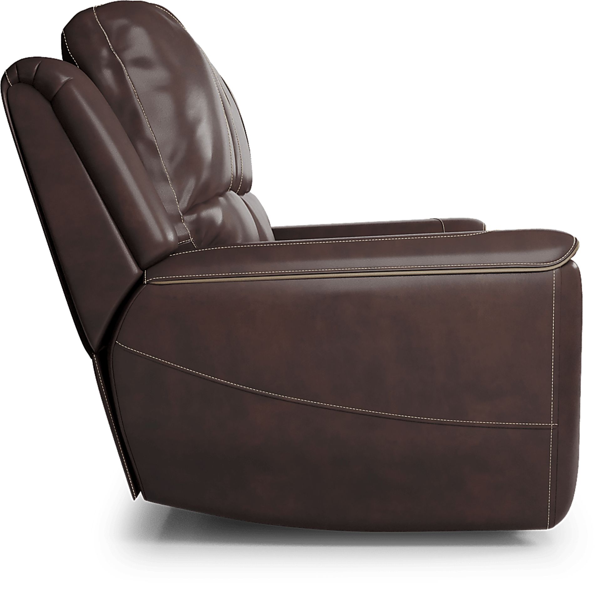 Lanzo Merlot Leather 3 Pc Living Room with Reclining Sofa - Image 4