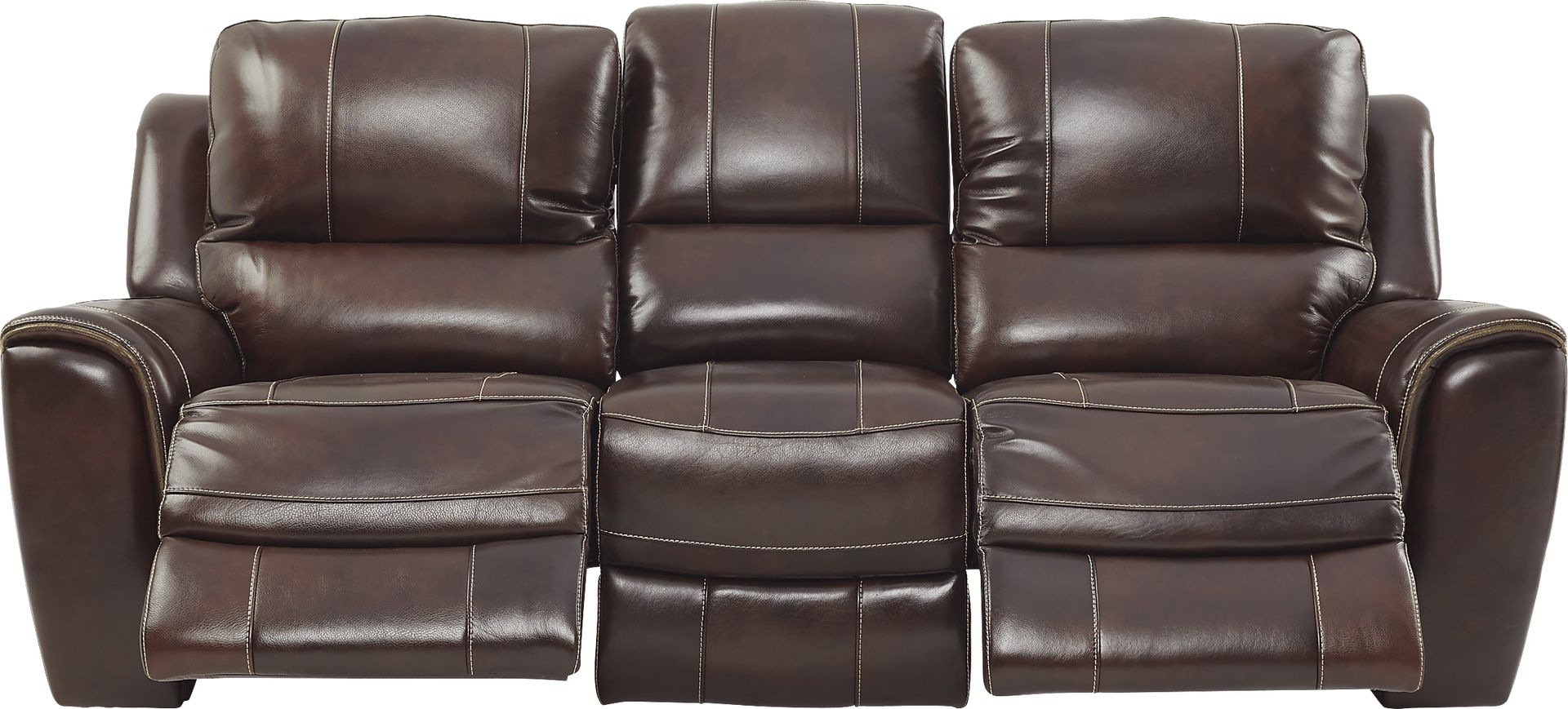 Lanzo Merlot Leather 3 Pc Living Room with Reclining Sofa - Image 5