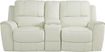 Lanzo Leather Dual Power Reclining Loveseat