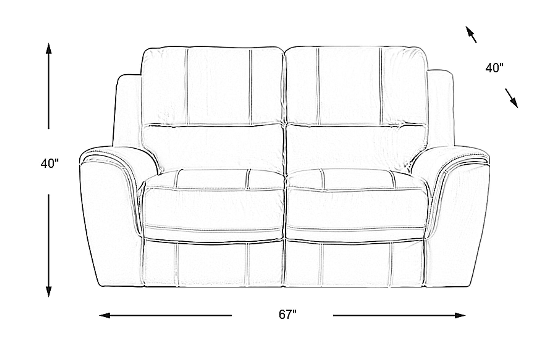 Dimension Image. Please refer to the Dimension Tab on this page for dimension details.