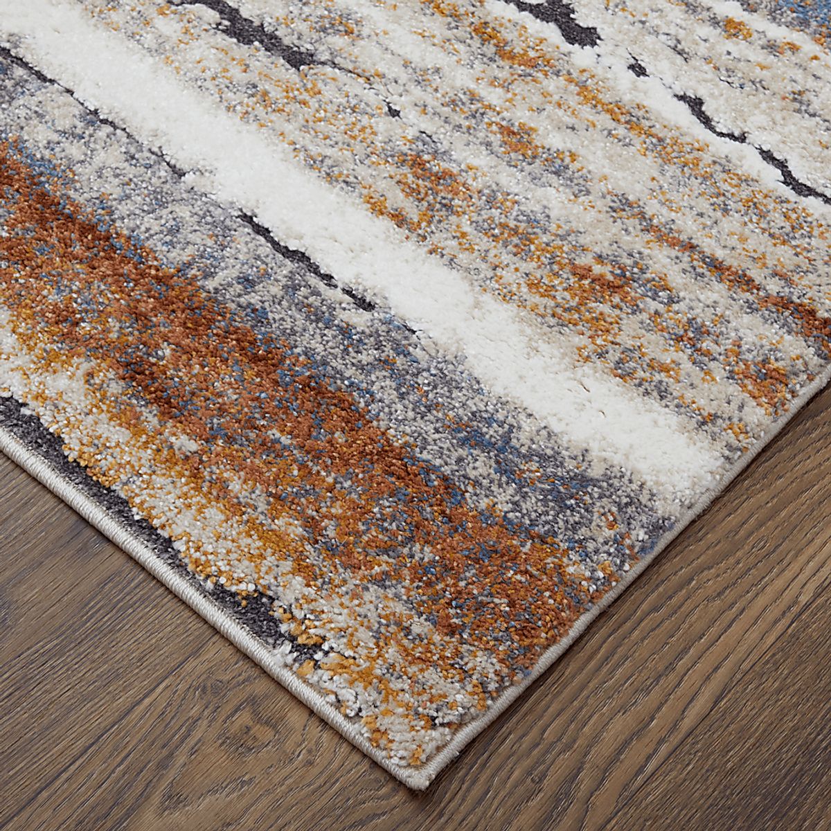 Laolenia Gray,Ivory,Orange Beige,Gray,Orange,Red Rugs | Rooms to Go