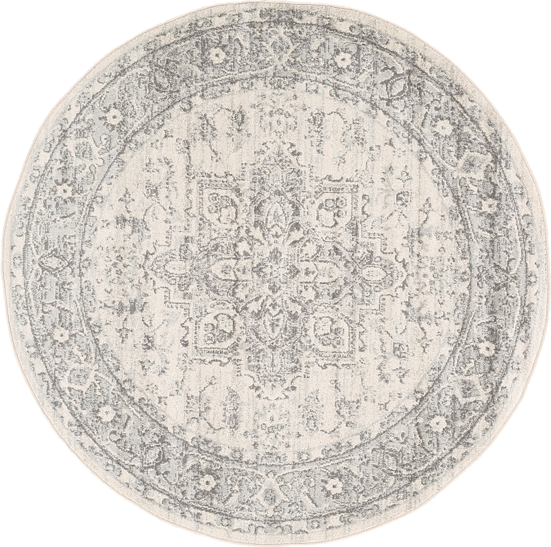 Lara Elle Gray 5'3 Round Rug - Image 1