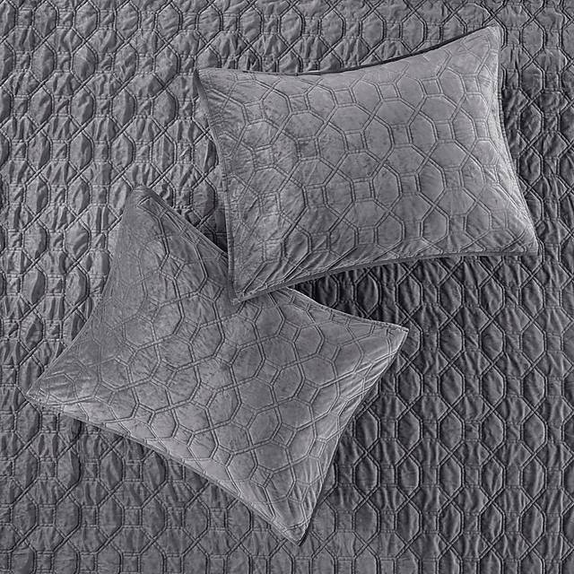 Larah Gray 3 Pc King Coverlet Set - Thumbnail - Image 4
