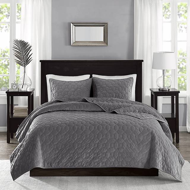 Larah Gray 3 Pc King Coverlet Set - Thumbnail - Image 1