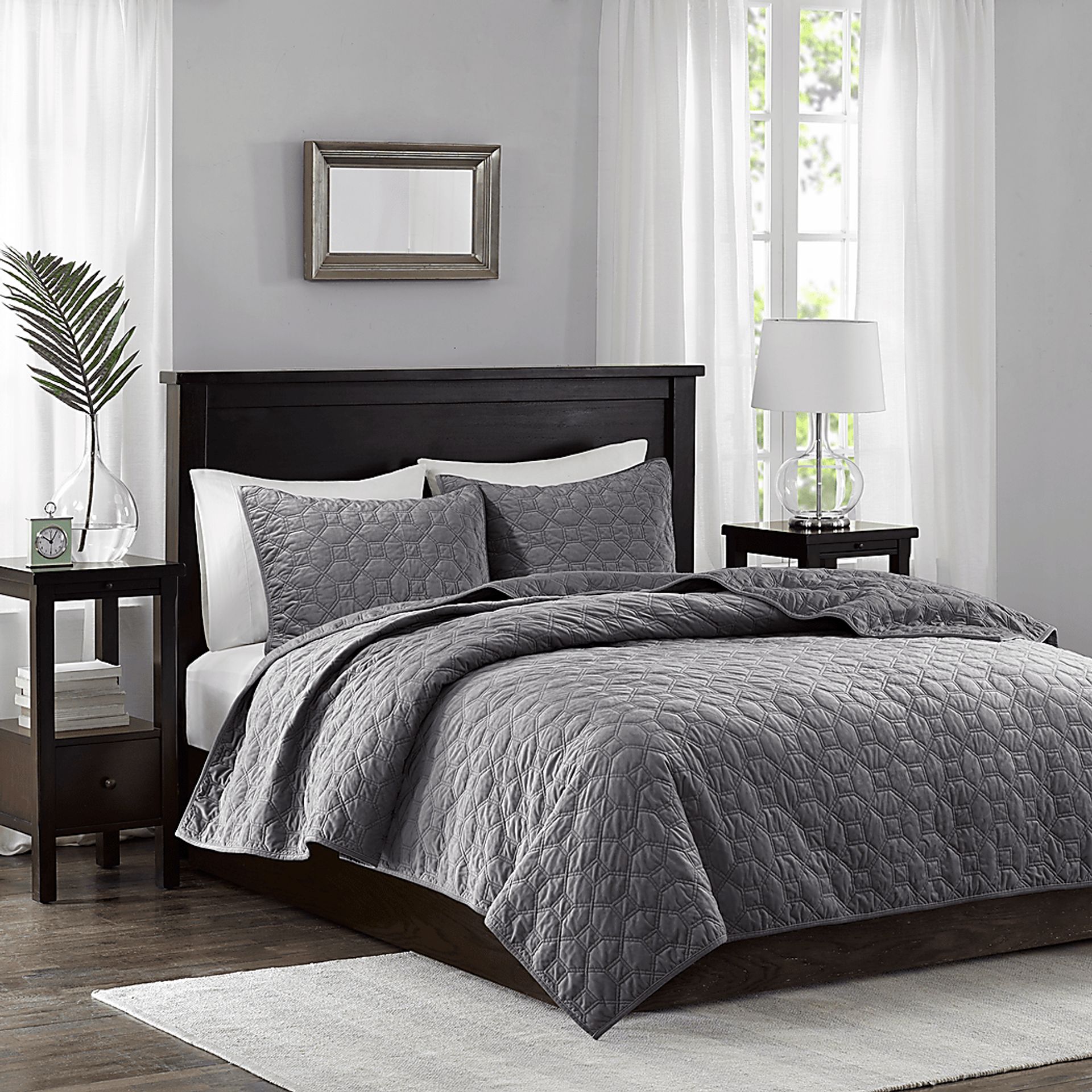 Larah Gray 3 Pc Queen Coverlet Set - Image 2