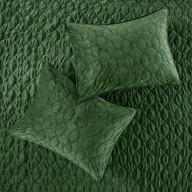 Larah Green 3 Pc King Coverlet Set - Thumbnail - Image 4