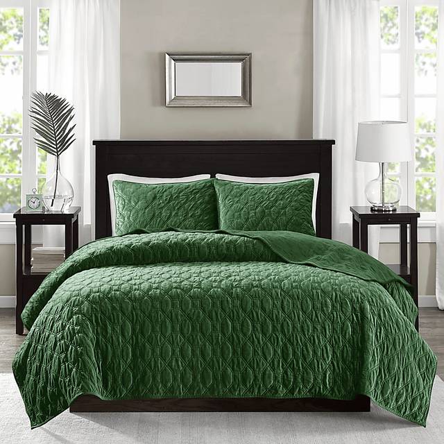 Larah Green 3 Pc King Coverlet Set - Thumbnail - Image 1