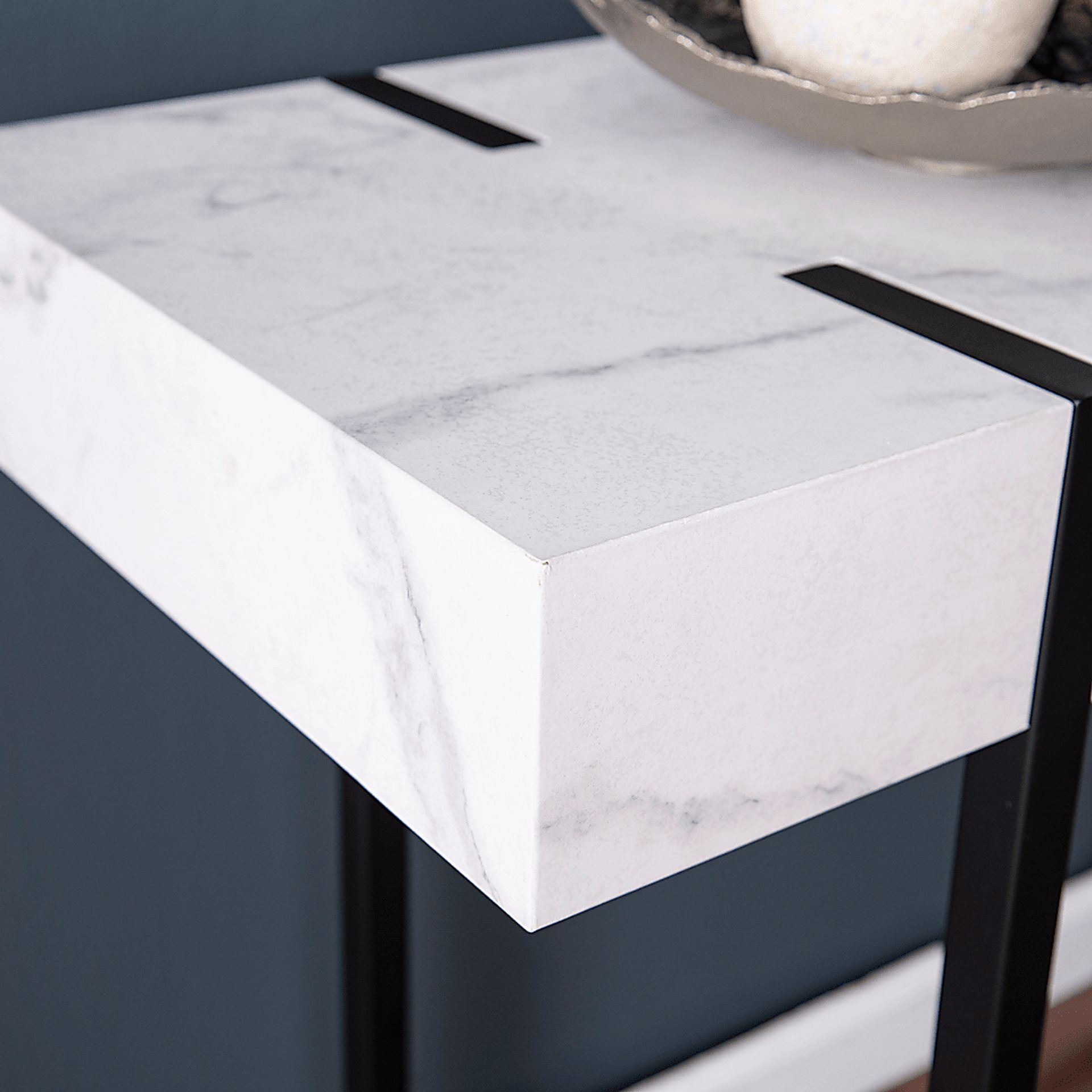 Laramice White Sofa Table - Image 5