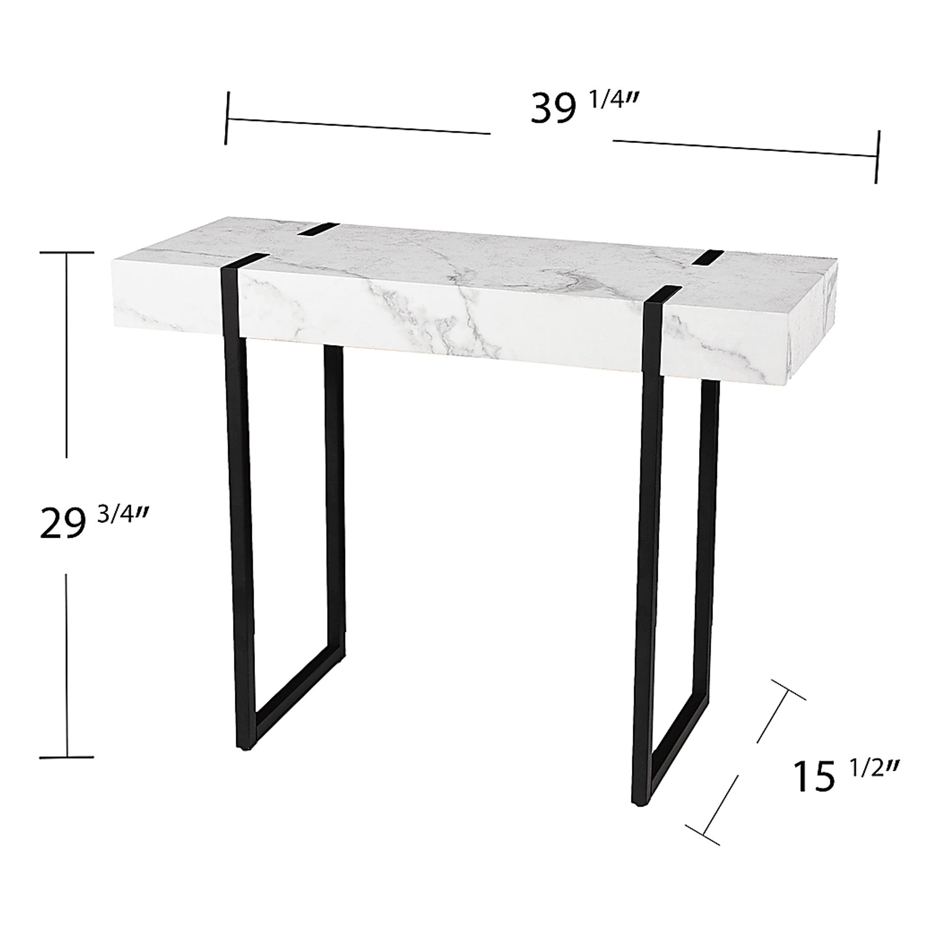 Laramice White Sofa Table - Image 8