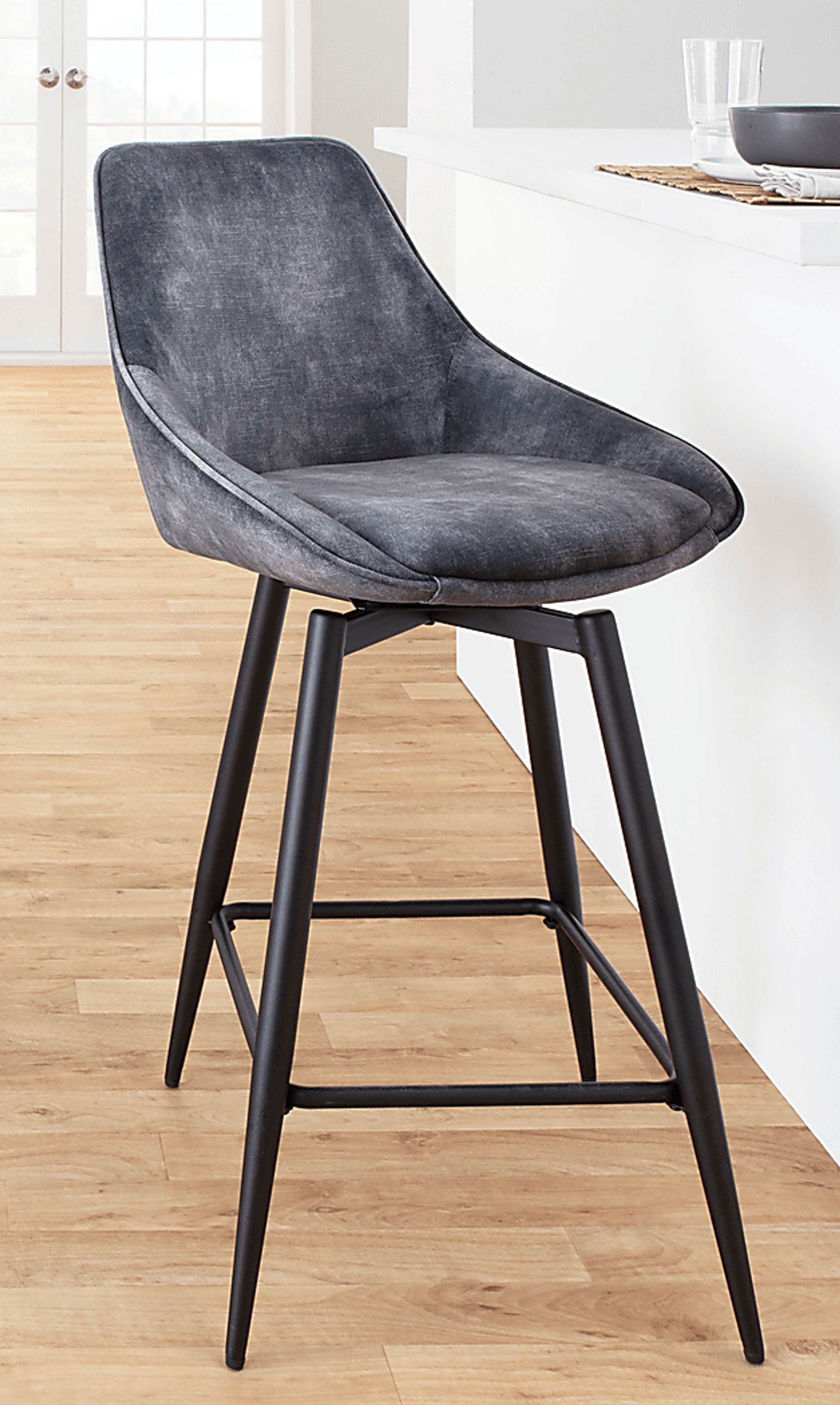 Laramore Gray Counter Height Stool, Set of 2 - Image 8