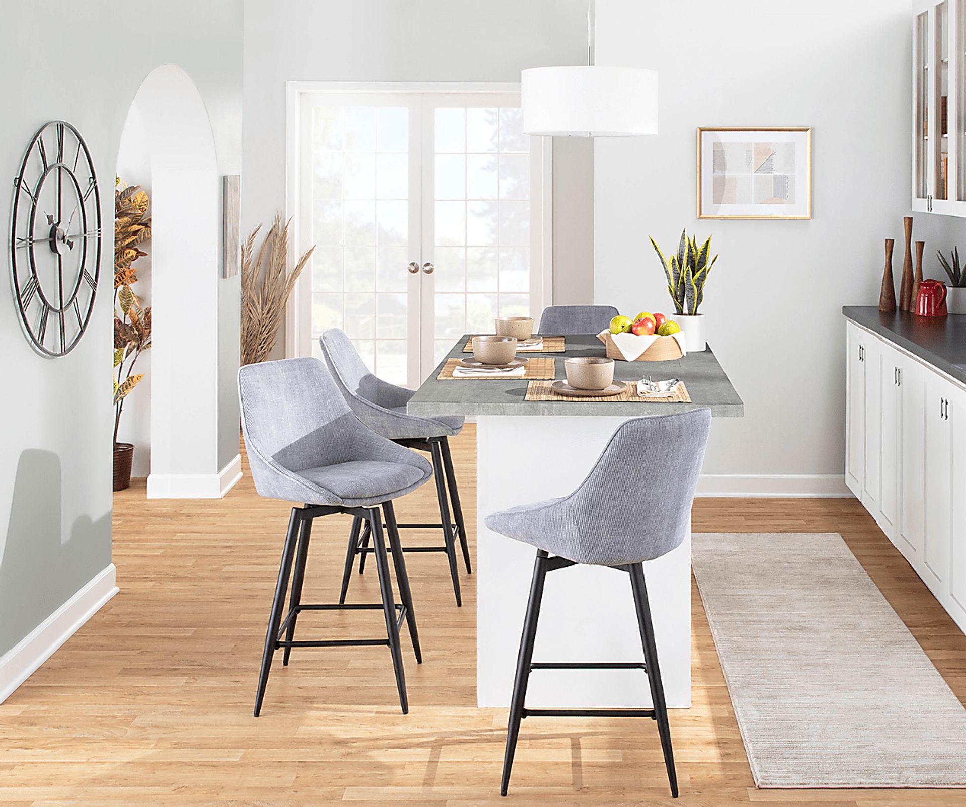 Laramore Light Gray Counter Height Stool, Set of 2 - Image 9