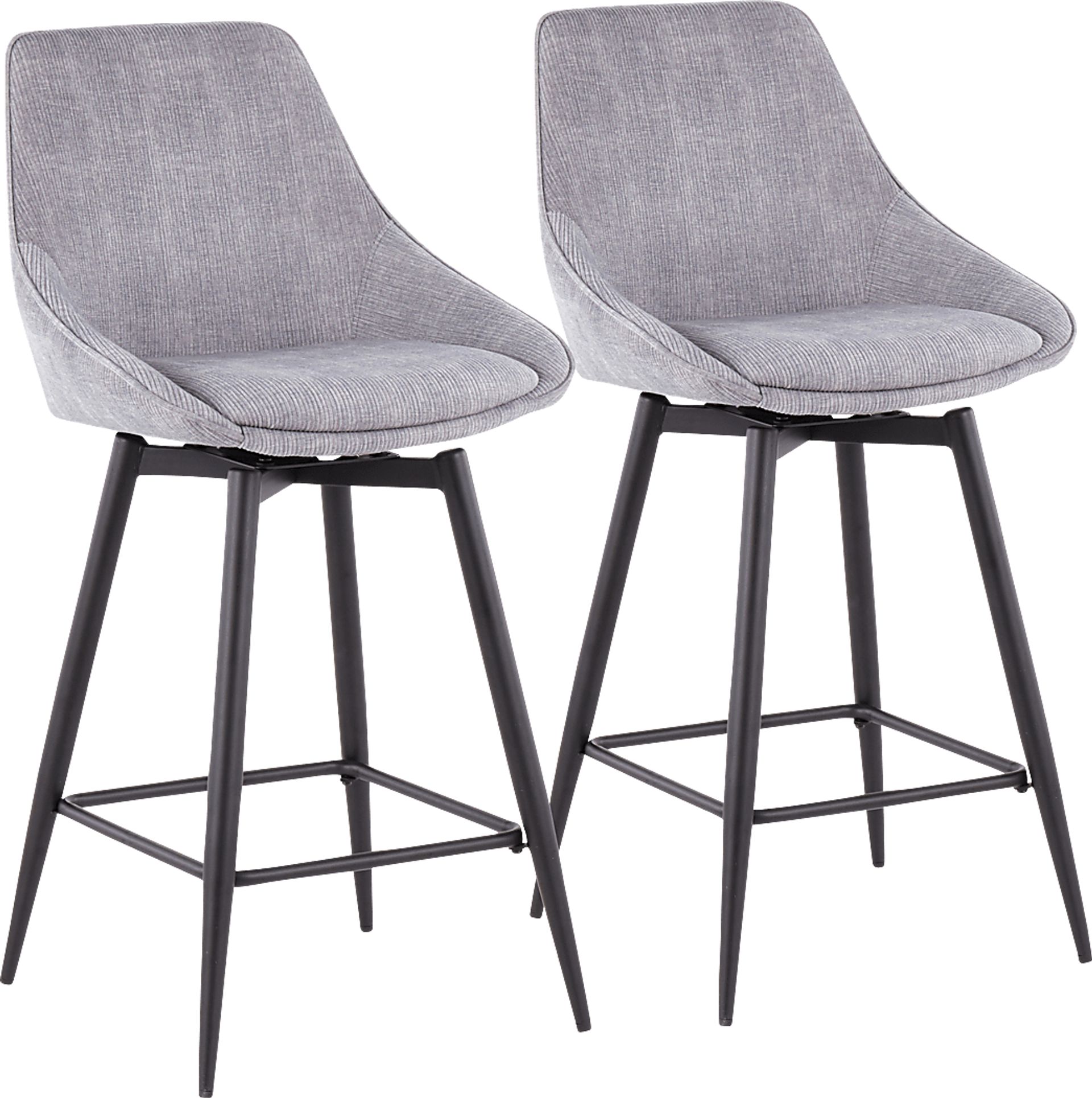 Laramore Light Gray Counter Height Stool, Set of 2 - Image 1