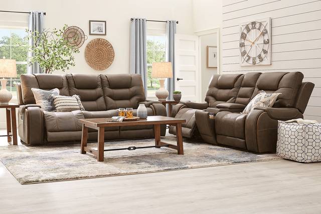 Laredo Springs Brown 2 Pc Dual Power Reclining Living Room - Thumbnail - Image 1