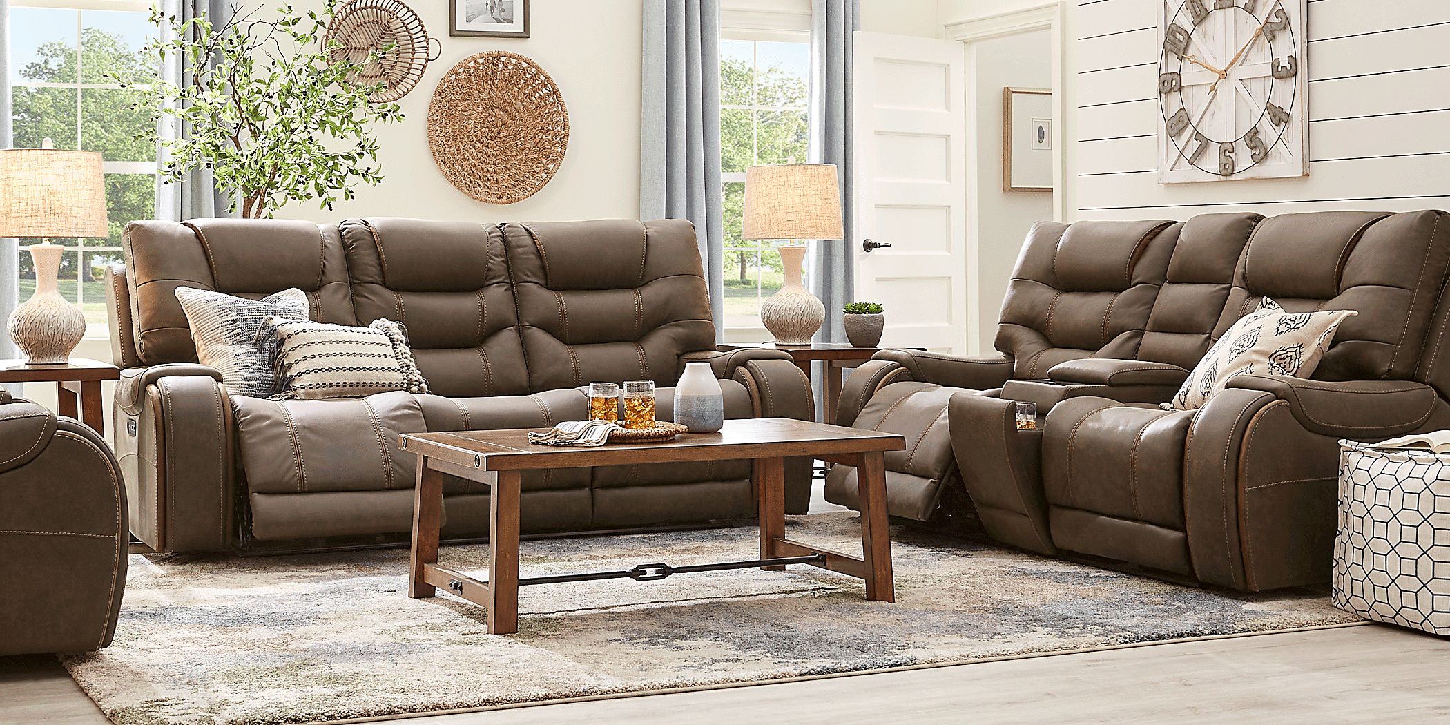 Laredo Springs Brown 3 Pc Reclining Living Room Rooms To Go