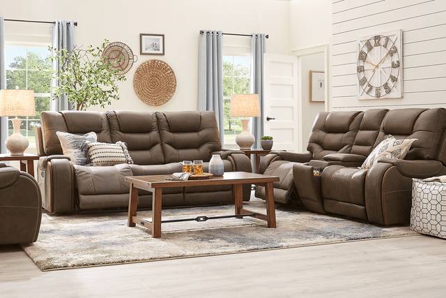 Laredo Springs Brown 6 Pc Dual Power Reclining Living Room - Thumbnail - Image 1
