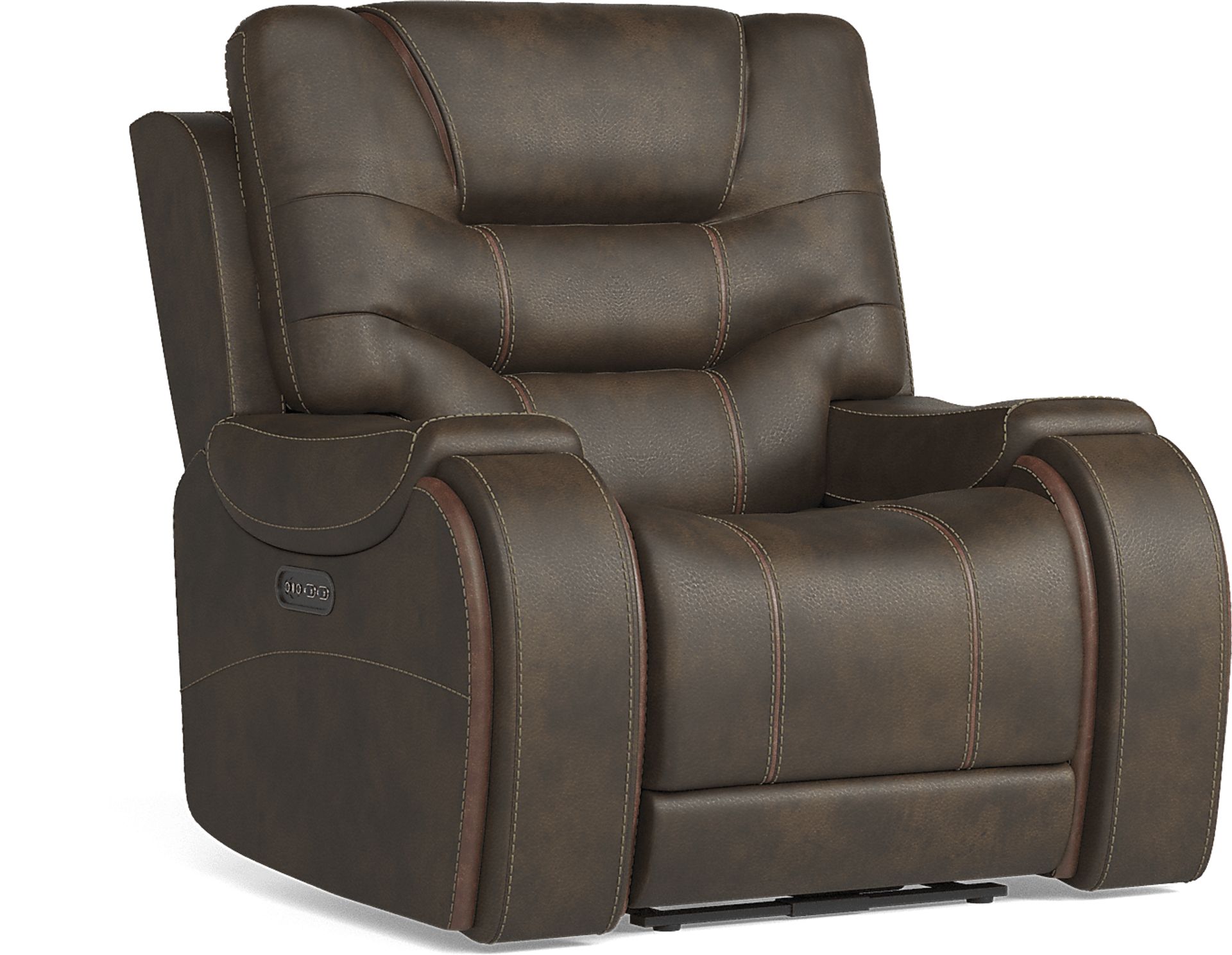 Laredo Springs Brown Dual Power Recliner - Image 1