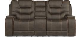 dual power reclining console loveseat