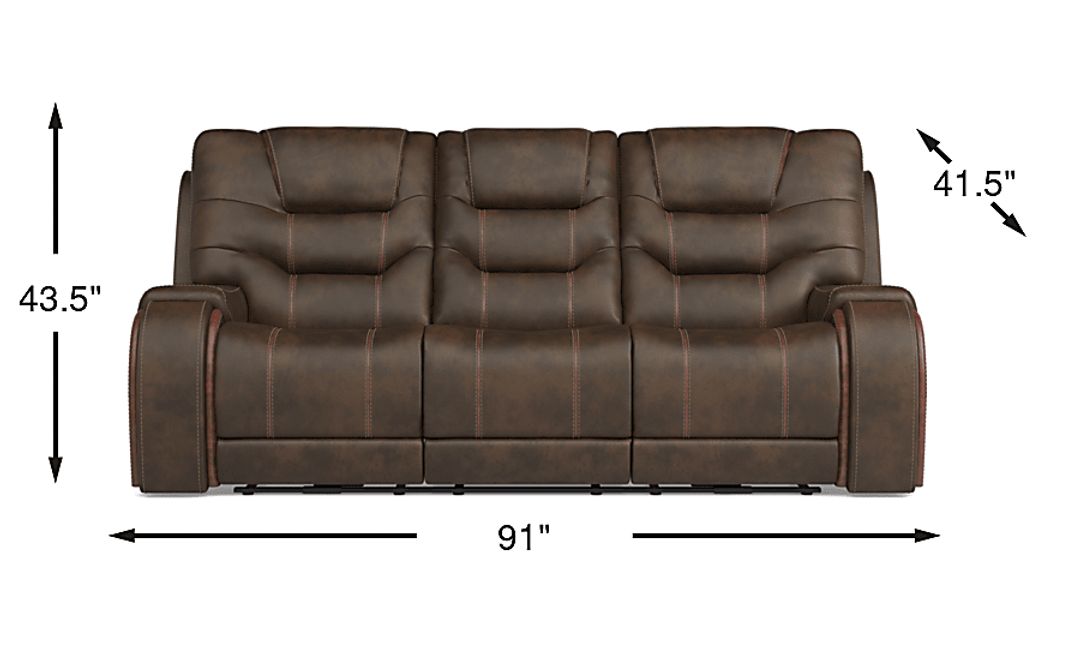 Laredo Springs Dual Power Reclining Sofa
