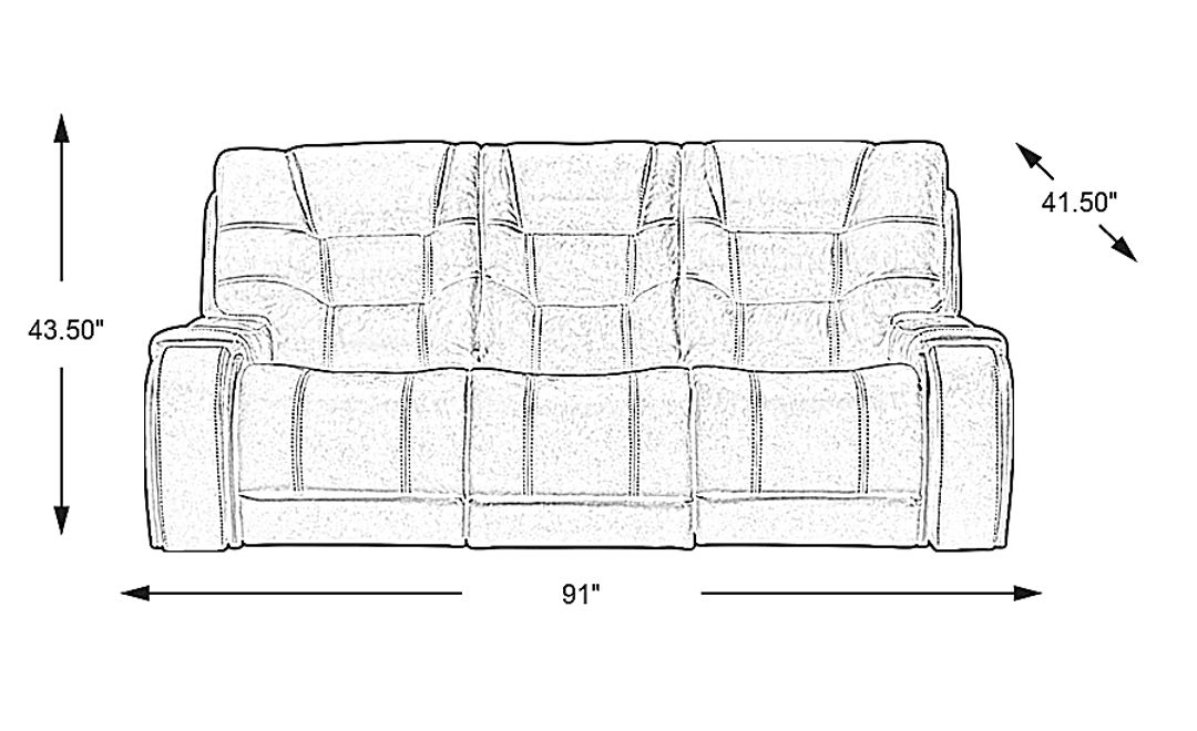 Laredo Springs Dual Power Reclining Sofa