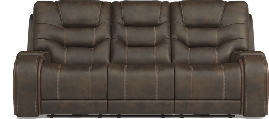 Laredo Springs Brown Reclining Sofa