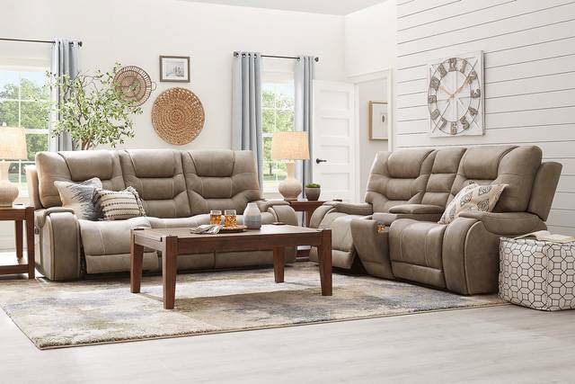 Laredo Springs Gray 5 Pc Dual Power Reclining Living Room - Thumbnail - Image 1