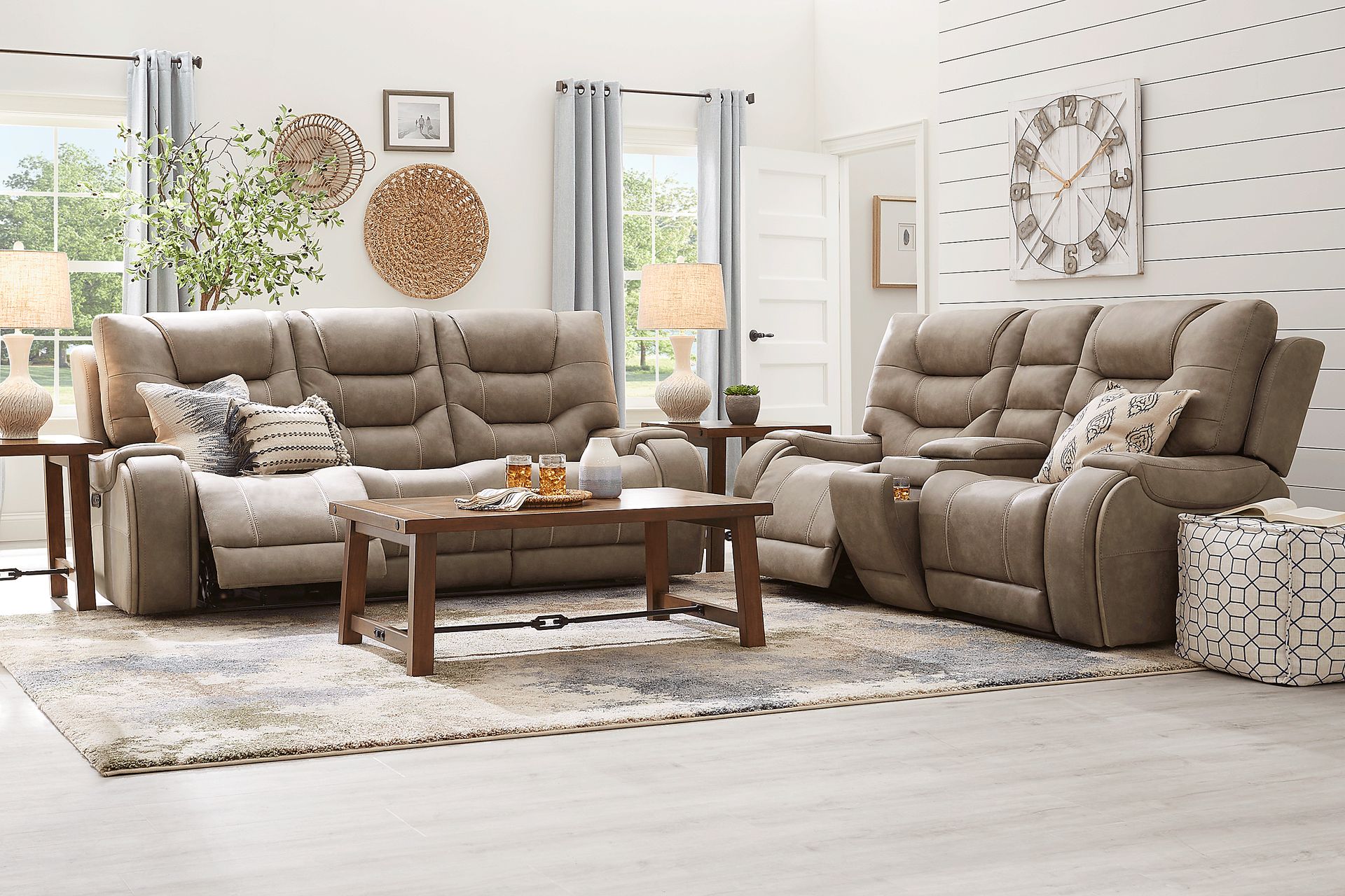Laredo Springs Gray 7 Pc Dual Power Reclining Living Room - Image 1
