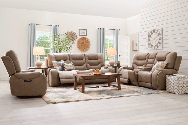 Laredo Springs Gray 8 Pc Dual Power Reclining Living Room - Thumbnail - Image 1