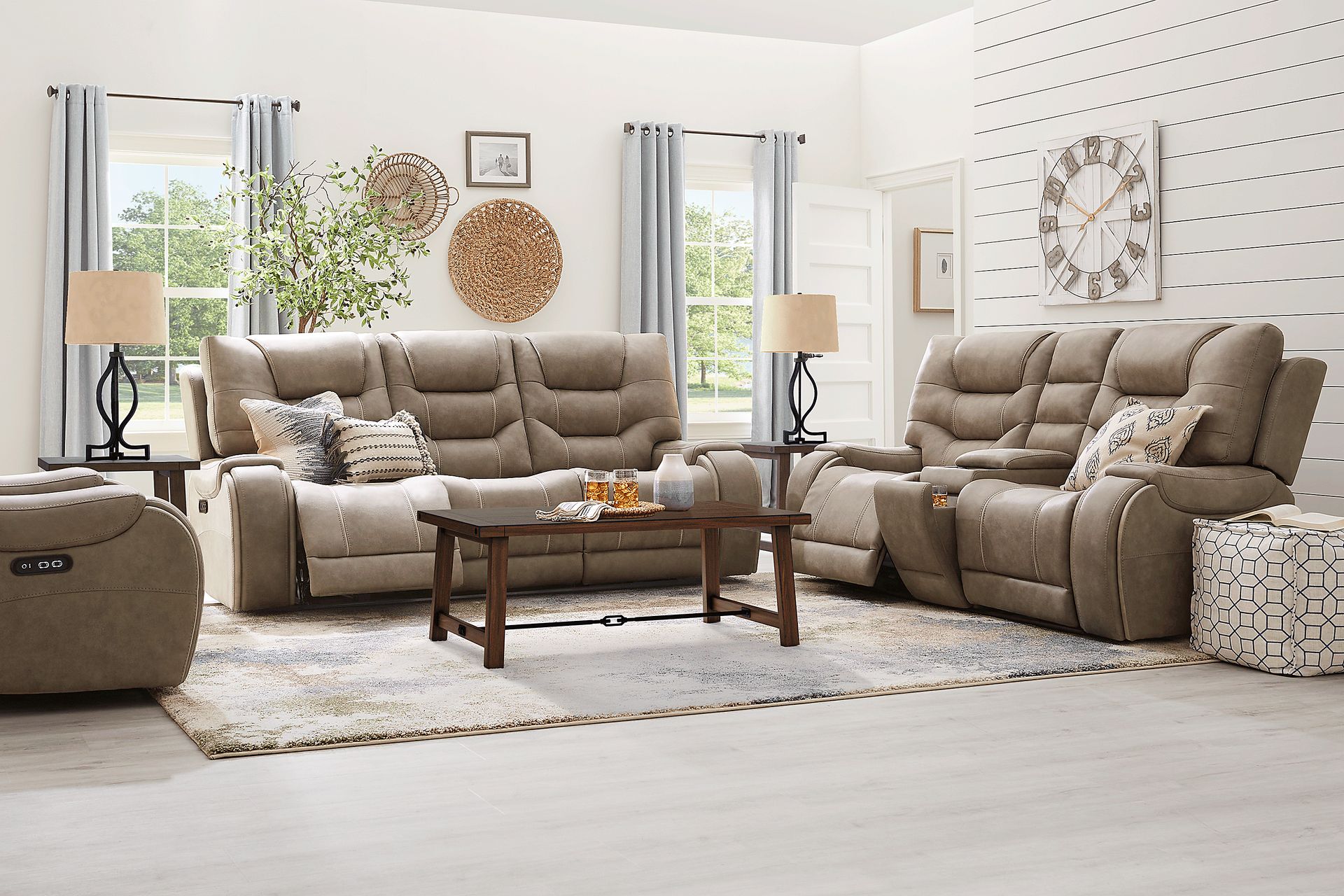 Laredo Springs Gray 8 Pc Dual Power Reclining Living Room - Image 1