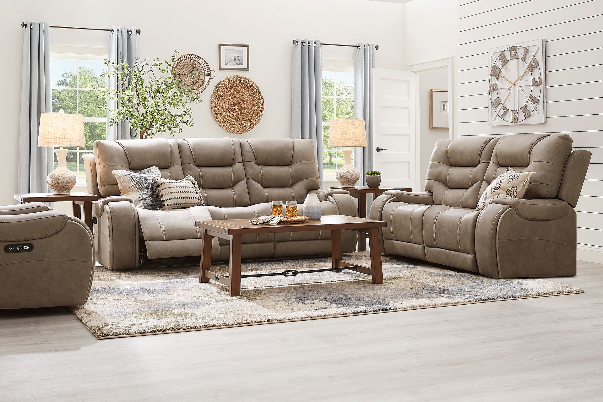 Laredo Springs Gray 8 Pc Living Room with Reclining Sofa - Image 1