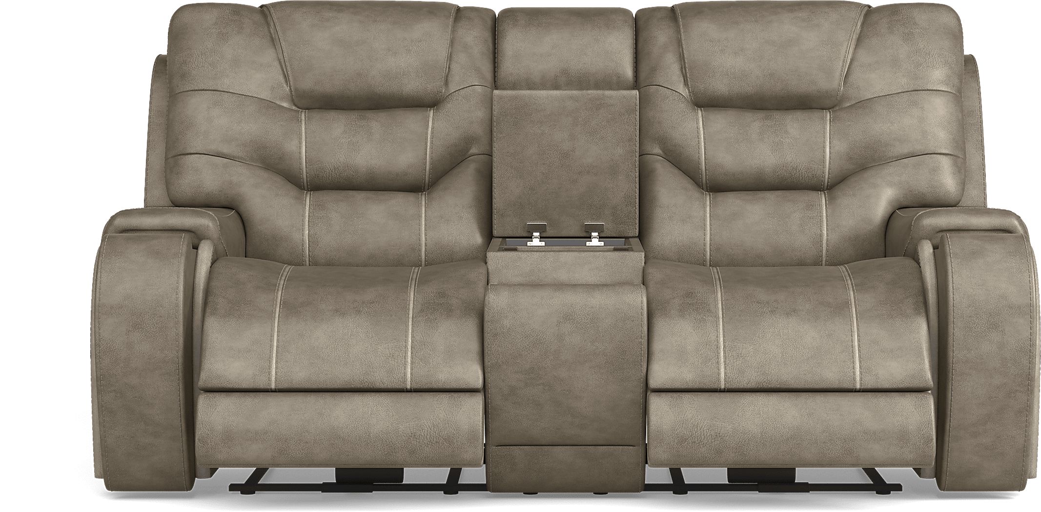 Laredo Springs Gray Dual Power Reclining Console Loveseat