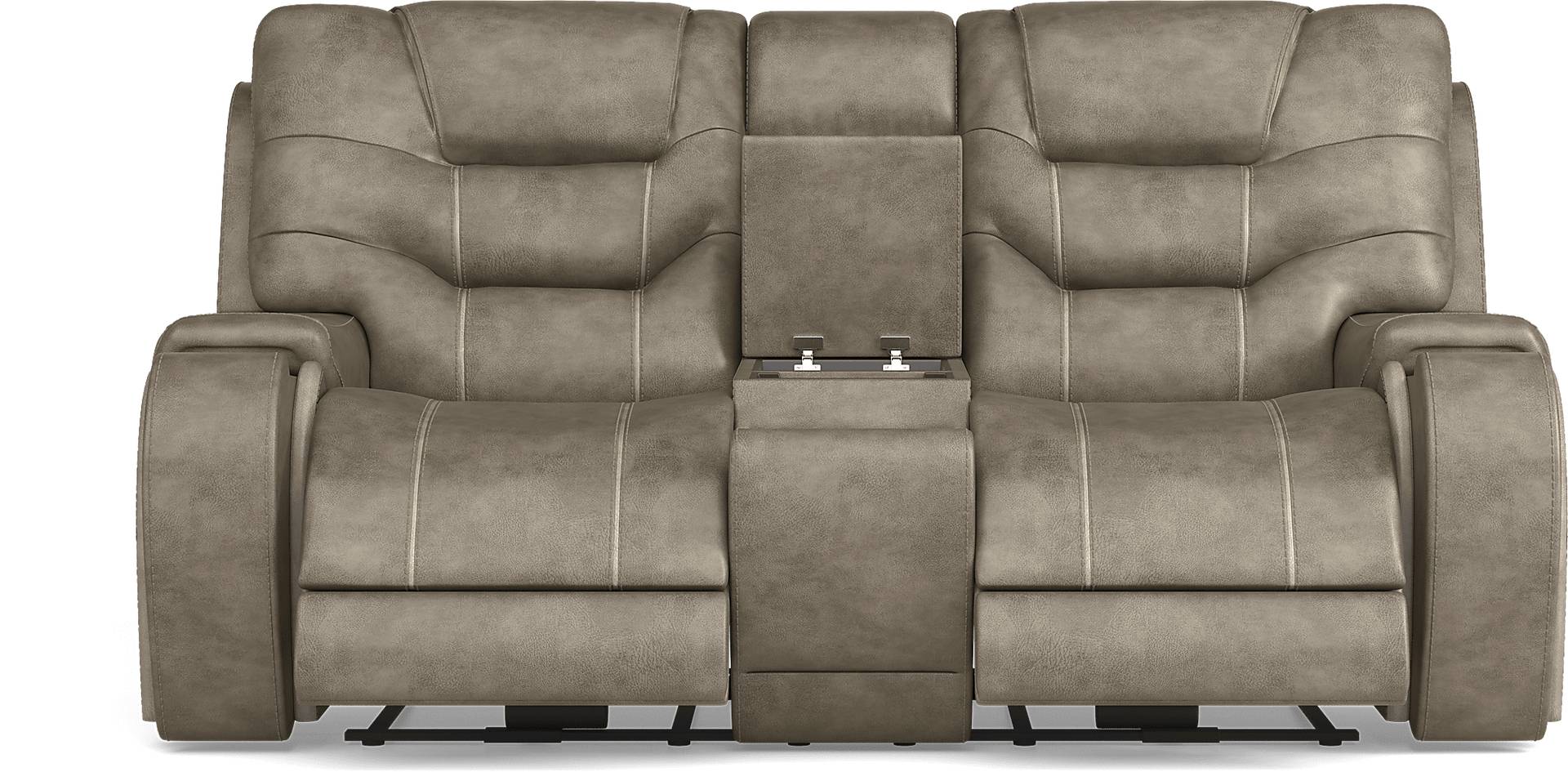 dual power reclining console loveseat