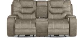 dual power reclining console loveseat