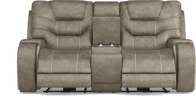 dual power reclining console loveseat