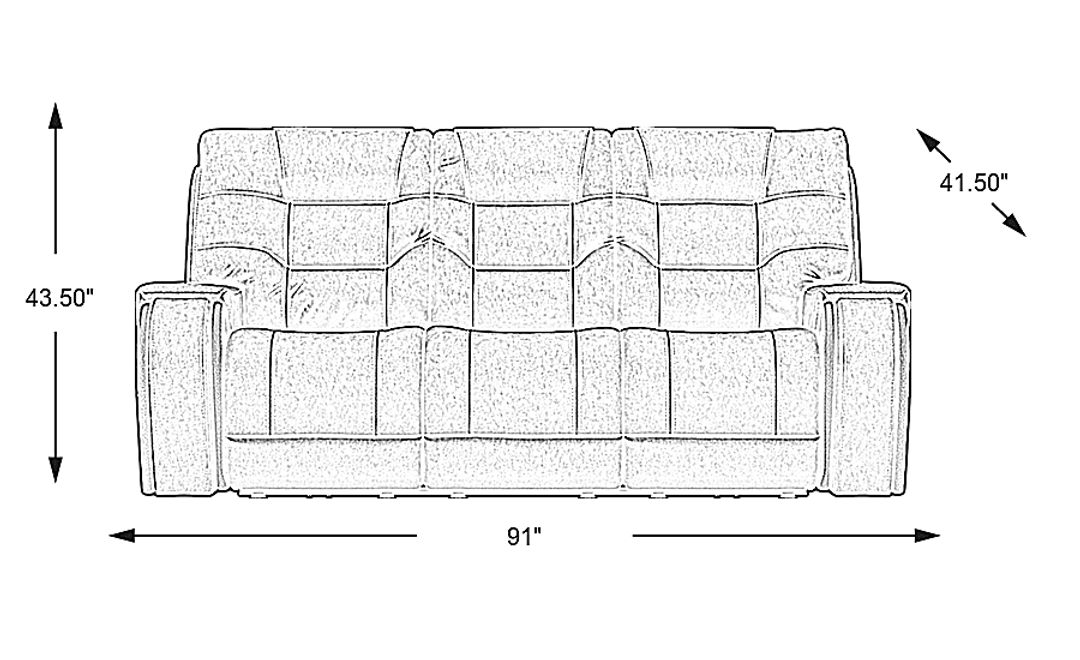 Laredo Springs Dual Power Reclining Sofa