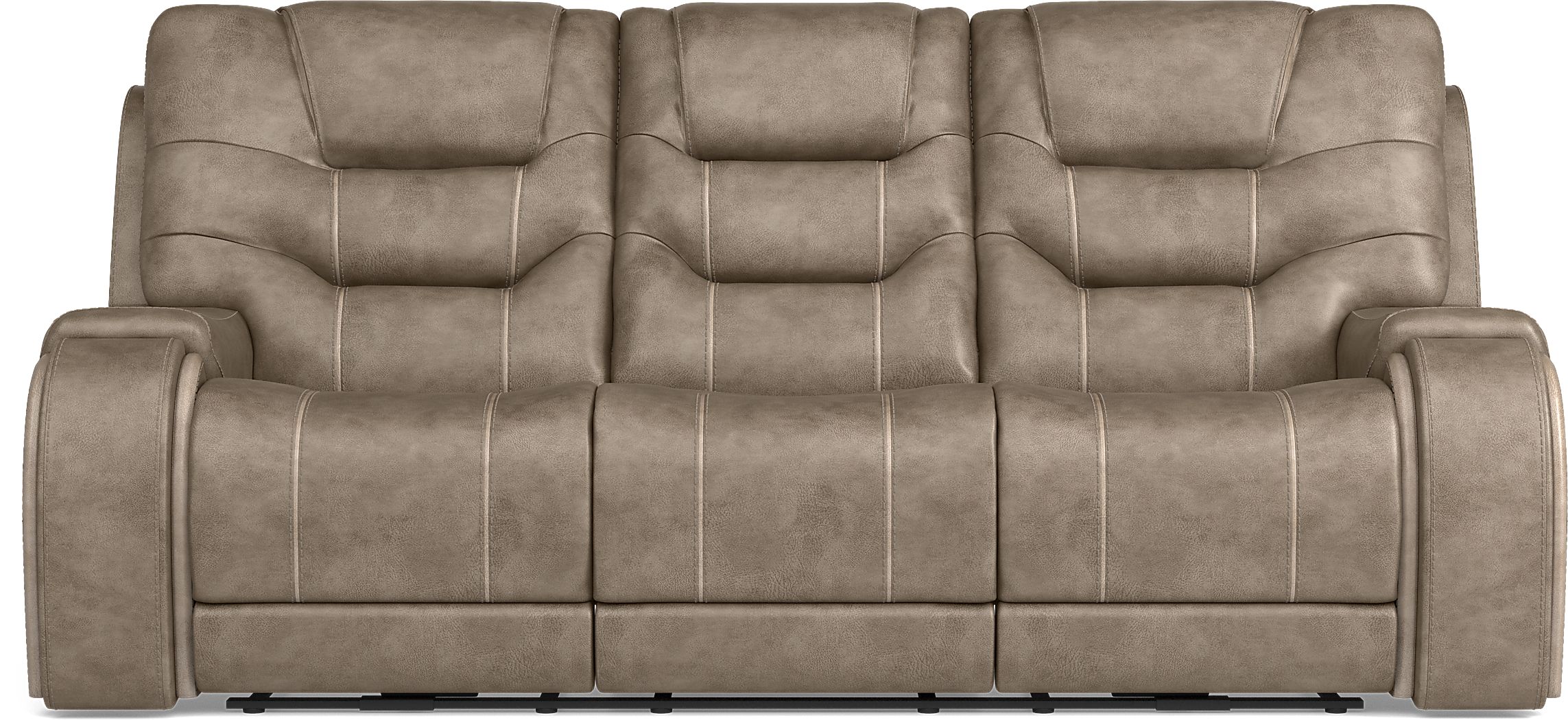 Laredo Springs Gray Dual Power Reclining Sofa