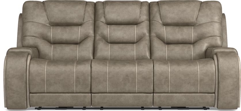Laredo Springs Gray Dual Power Reclining Sofa