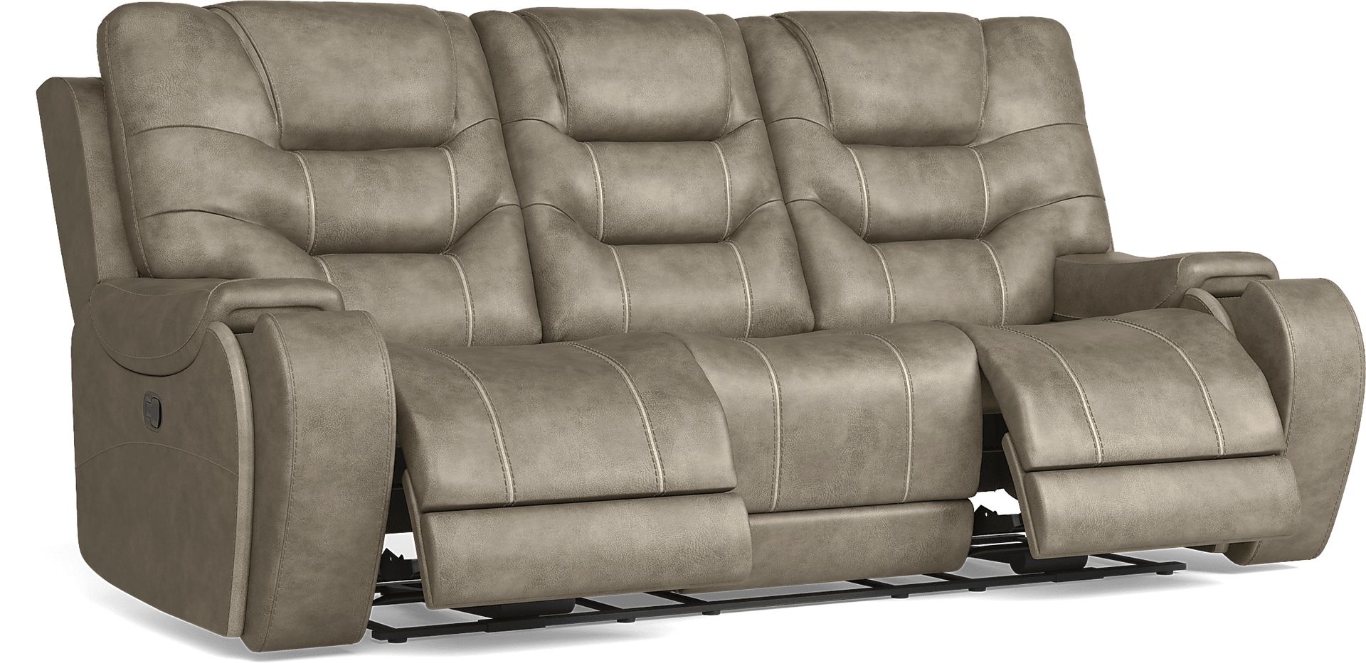 Laredo Springs Gray Reclining Sofa - Image 2
