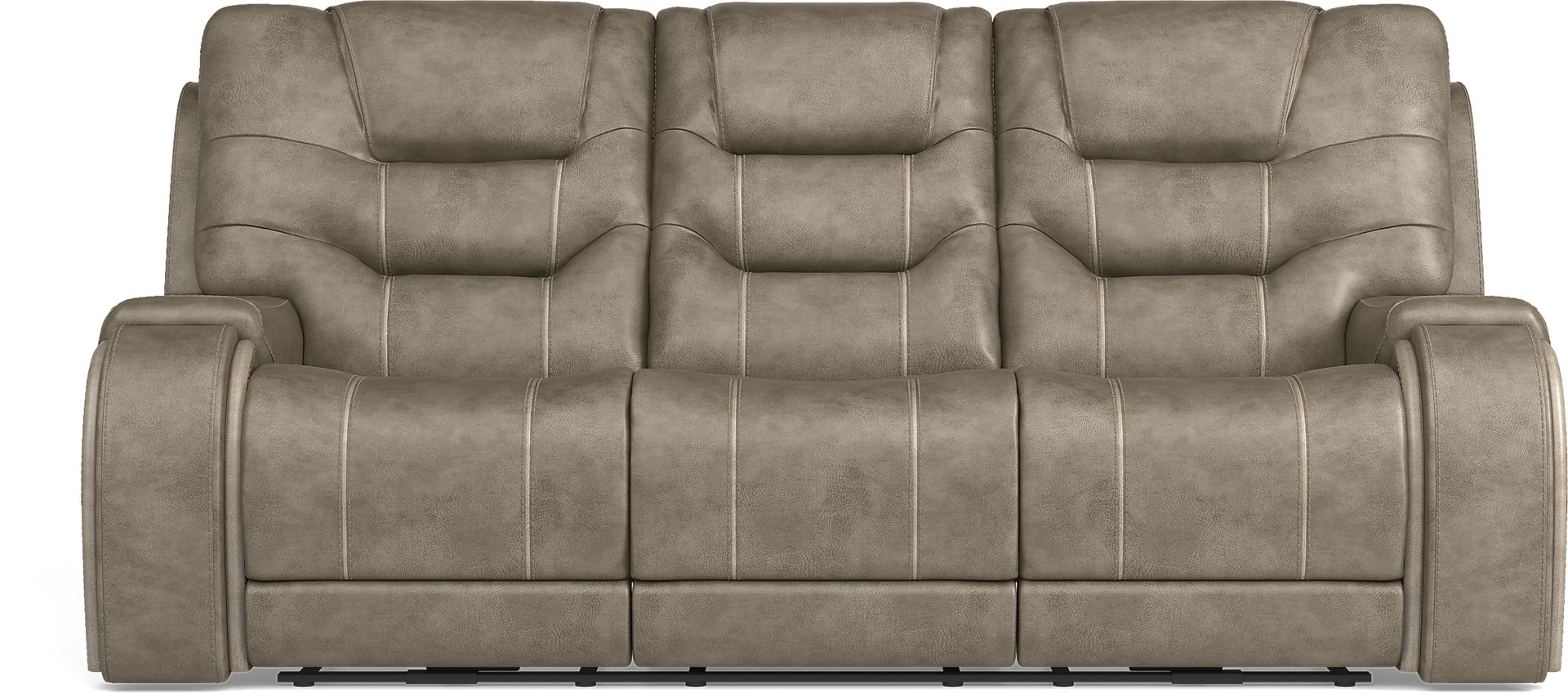 Laredo Springs Gray Reclining Sofa - Image 4