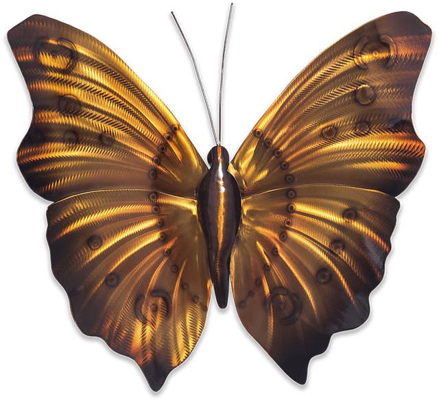 Large Butterfly II Amber Outdoor Artwork - Thumbnail - Image 1