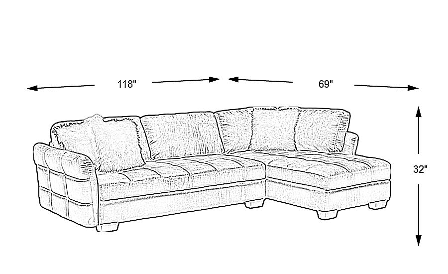 Largo Drive Gray 2 Pc Sectional - Rooms To Go