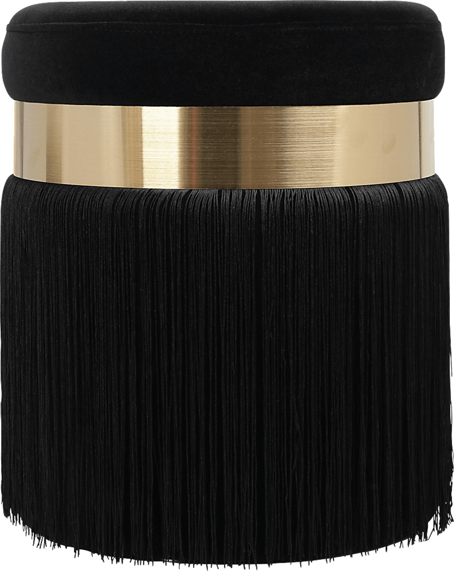 Lariel Black Ottoman